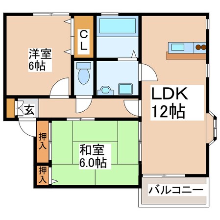 ユーフォリアＢの物件間取画像